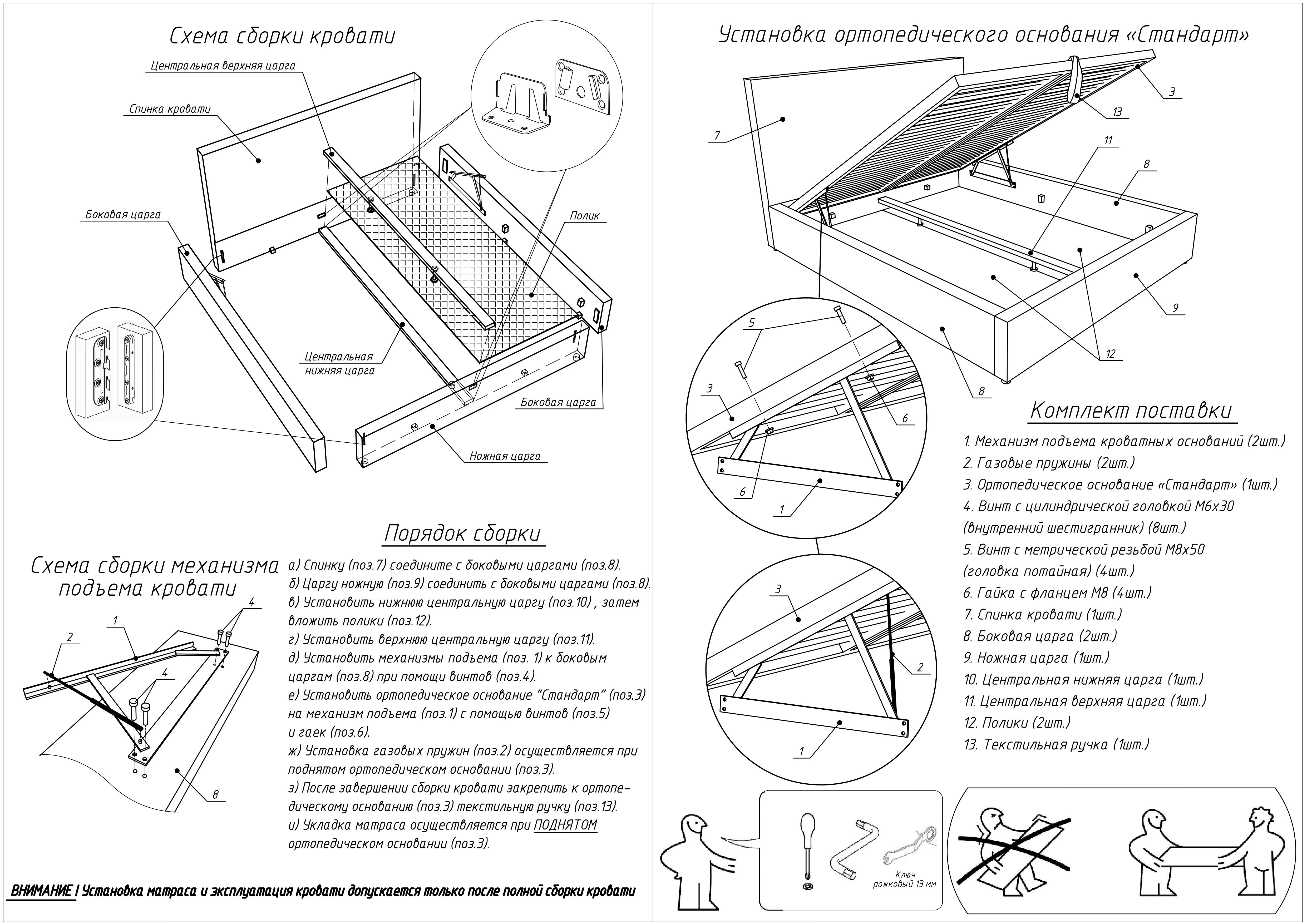 Кровать с подъемным механизмом икеа инструкция по сборке